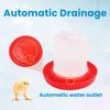 fKiZanthene Mini Chicken Feeder and Waterer Set, 160g Feed Hopper & 160ml Drinker for Chicks Brooder Backyard Poultry