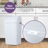 Superio Large Kitchen Swing Top Trash Can - 13 Gallon, 2 Pack White