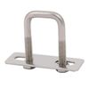 Sourcingmap® 4pcs M6 20mm Inner Width 304 Stainless Steel Square U Bolt w Hex Nut Plate