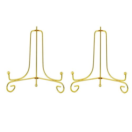 Gold Plate Stand Iron Plate Stand Picture Frame Bookstand No. 6 (Set of 2)