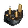 Suithink 2 Pack 5Amp 3 Pin Round Plugs Adaptor (Black)