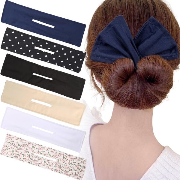 TOFBS 6 Stück Magischer Haarknoten Haar Twist Haarband Frisierhilfe Haarschmuck Donut Brötchen Einfach zu bedienen Hair Bun Maker Französischer Fliege Dutt Haarband