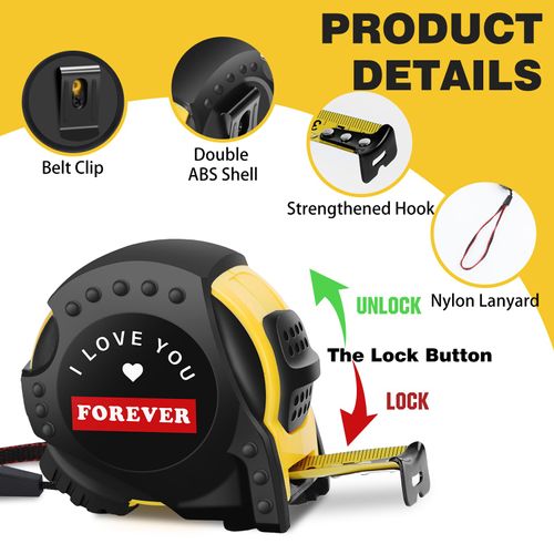SANTAPICK Tape Measure, Mothers Day Gifts for Mom, Valentines Wedding Anniversary Tool Gift for Husband Boyfriend
