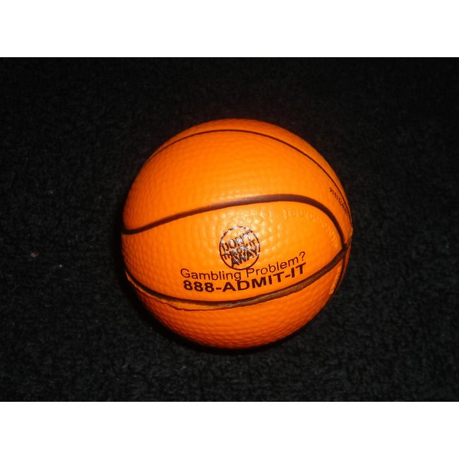 888-ADMIT-IT BASKETBALL 3" SQUEEZABLE STRESS RELIEF BALL