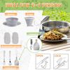 Camping Cookware Mess Kit, Non-Stick Lightweight Pot Pan