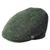 Failsworth Millinery Stornoway Harris Tweed Flat Cap (Latest Version) in Pattern 2012 - Grey, Size: Medium (57cm)