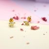 CARISSIMA Women's 9ct Yellow Gold Tortoise Stud Earrings