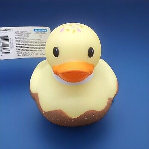 INFANTINO YELLOW RUBBER DUCK Chocolate Donut Rubber Duck New With Tags