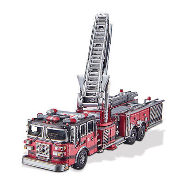 Piececool 3d Puzzles for Adult Ladder Truck Metal Model Kits halloween Gifts Toy