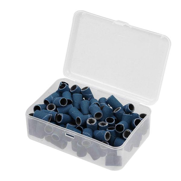 uxcell VOCOSTE Sanding Band Set 180 Grit Drum Sander Abrasive Sleeves for Nail Sanding Tool 100pcs Blue