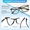 Tanlys 2 Pack Blue Light Blocking Glasses for Computer Eye Strain, Ai03-black & Clear, M