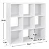 9 Cube Storage Organizer Wooden Bookcase Bookshelf W/Removable Back Panels White
