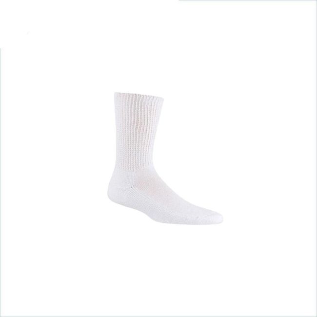 Diabetic Durasox Crew Sock White 6-Pack