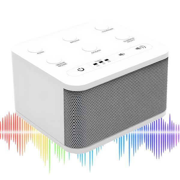 Portable Sleep Sound Machine - White Noise Machine for Office Privacy and Noise Canceling, with Plug-in Feature or Machine Battery Operated, Nature Noise Maker for Enhanced Sleep Quality