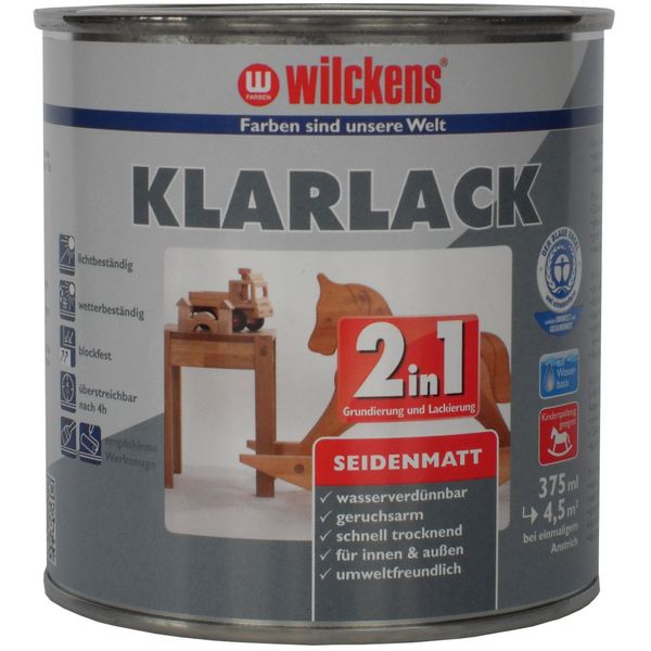 Wilckens 2in1 Klarlack seidenmatt, 375 ml, farblos