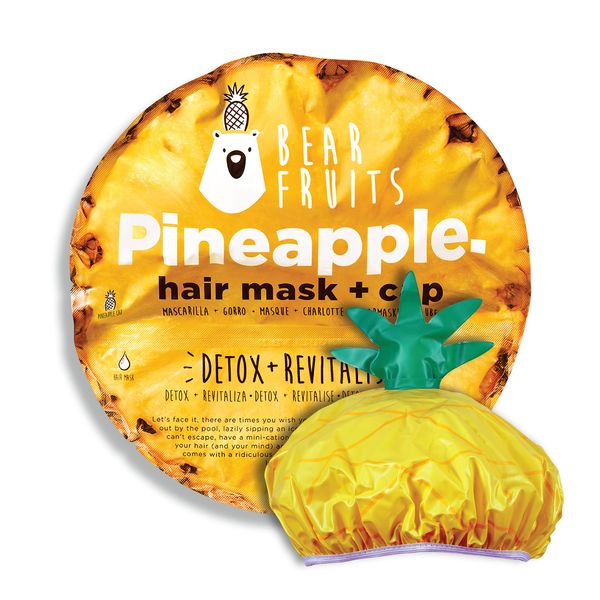 Bear Fruits Pineapple Hair Mask with Cap 20ml, (Pack of 1)