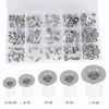 Thomletha 150Pcs Rivet Nuts Rivet Nuts Assortment Kit Made of Aluminum， Flat Head Threaded Insert Nut