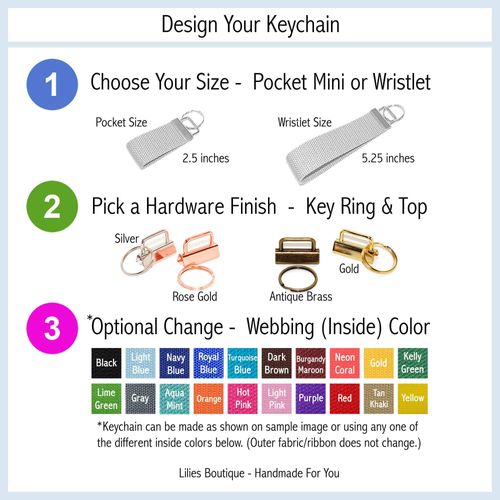 Doberman Pinscher and Flower Fabric Keychain Key Fob