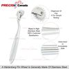 Precise Canada 7" Wartenberg Pinwheel Chrome Plated