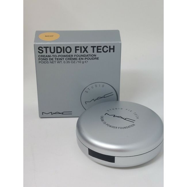 New Authentic MAC Studio Fix Tech Cream-To-Powder Foundation NC37 0.35 oz