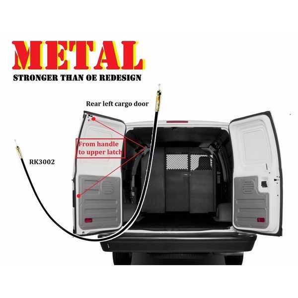 New For METAL CABLE End Cargo Hinge Handle Upper Latch Power Lock Econoline Van