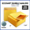 200 #CD 7.25 x 8 ECOSWIFT KRAFT BUBBLE MAILERS CD ROM ENVELOPES