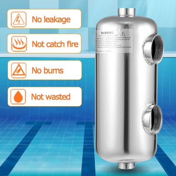 Pool Stainless Steel Heat Exchanger Swimming Pool Heat Exchanger 135 KBtu/Hour