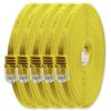 1aTTack.de 0.25m Yellow Cat.6 Flat Network Cable - 5 Pack, Gigabit LAN (RJ45), Ultra Flat, Slim Micro