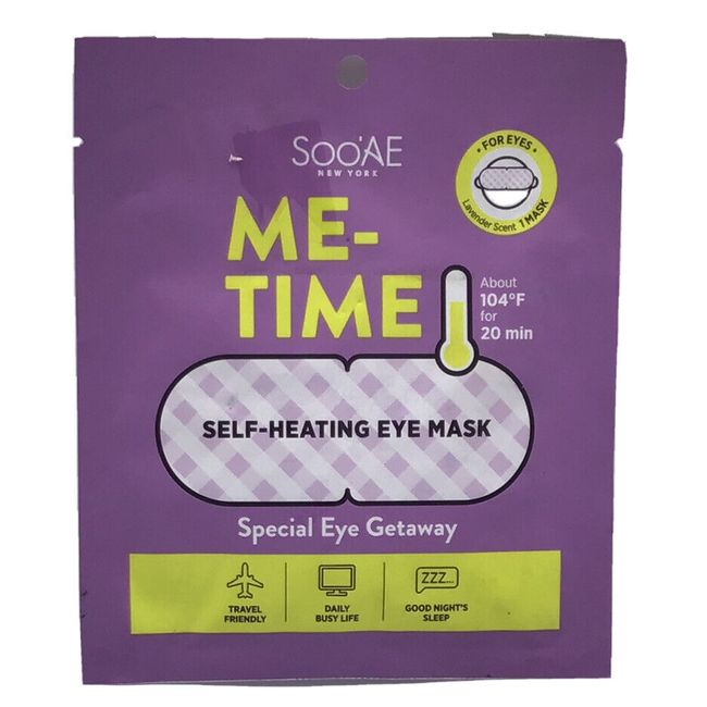 Soo’AE Me-Time Self-Heating Eye Mask Special Eye Getaway Travel Lavender