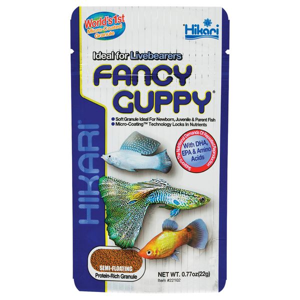 Hikari Tropical Fancy Guppy Fish Food, 0.77 oz (22g)