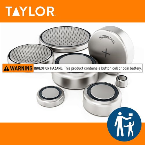 Taylor 400 Lb. Capacity Clear Glass Digital Bathroom Scale with Metallic Accents, 11.8-inch x 11.8-inch Platform, Silver