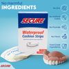 Secure Denture Adhesive Strips – Zinc Free – Waterproof – Comfortable Cushion Fit for Uppers & Lowers – Extra Firm All-Day-Hold – No Mess – Clean Ingredients - 75 Strips (5 Pack)