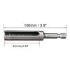 TOP-VIGOR 12mm Nut Driver, 1/4 Quick-Change Hex Shank Slotted Drill Bit Socket, 4 Inch Length Nut Extractor Socket for Extended Reach