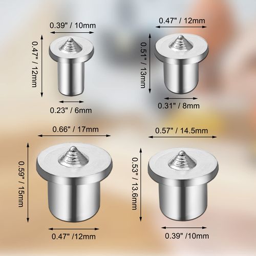 Zorveiio 20Pcs Solid Dowel and Tenon Center Transfer Plugs, Doweling Centering Pins Drill Hole Tool for Woodworking Tool Accessories(4 Sizes,1/4 5/16 3/8 1/2 Inch)