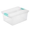 Sterilite 64 Quart Latching Storage Tote Box (6 Pack) + Deep Clip Box (4 Pack)