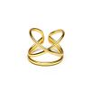 Vestopazzo Adjustable Brass Band Ring with Crossover Silhouette Model | Craftsmanship