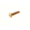 Screws No. 2 X 3/8 Inch Slotted Csk Countersunk Solid Brass Pack of 20