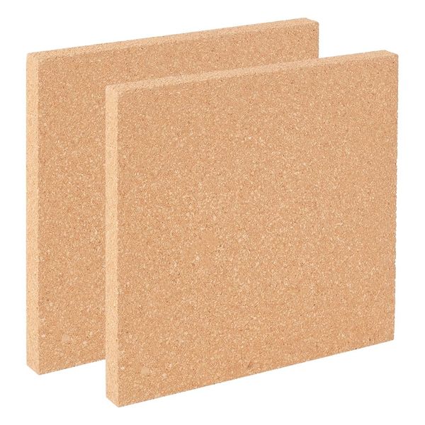 OLYCRAFT 2PCS Square Bulletin Boards 20.1x20.1cm Wood Cork Board 15mm Thick Square Cork Board Cork Tiles Decorative Hanging Pin Board for Wall Decoration Party and DIY Crafts Supplies