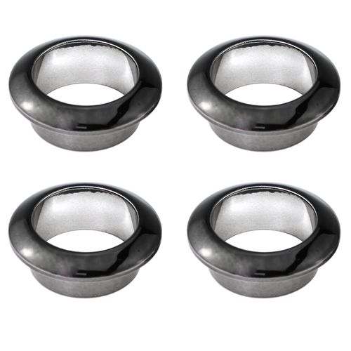 Maxmoral 4PCS 1 Inch Gunmetal Black Faux Alloy Plated Desktop Grommets Desktop Cable Hole Cover Plastic Grommet Metal Table Cord Hole Cover Gasket
