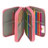 LÄSSIG Unique School Triple Pencil Case Slim Pink