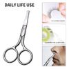 Small Scissors, Eyebrow Scissors, Nose Hair Scissors Round Tip Design, Will Not Hurt the Nasal Cavity. Professional Grooming Scissors for Hair, Eyelashes, Nose, Eyebrow Trimming, Mustache. -AsonTao