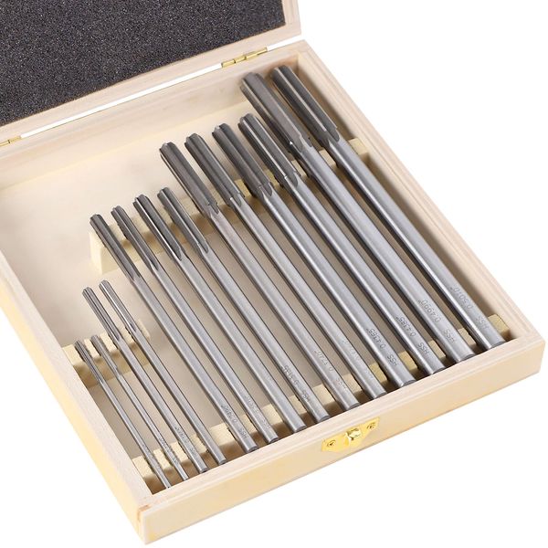 H.S.S Chucking Reamer Set 14pcs - 0.1240" Thru 0.5010" HSS M2 High Speed Steel, Straight Flute, Right Hand Cut