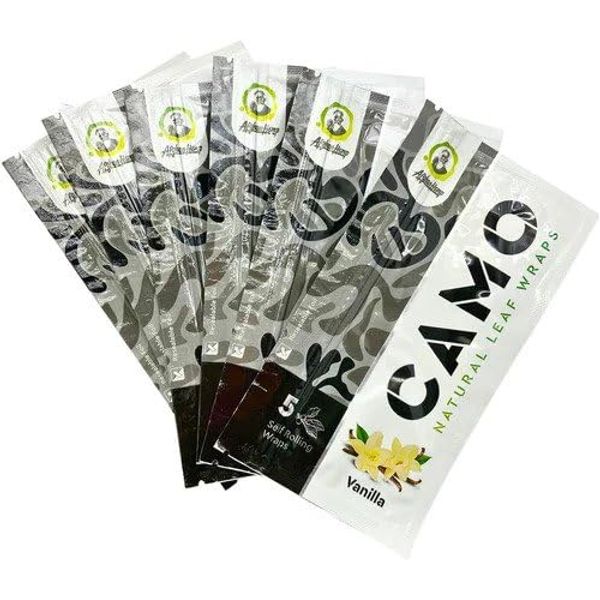 Afghan Natural Leaf Camo Wraps Vanilla 6 Packs - 30 sheets