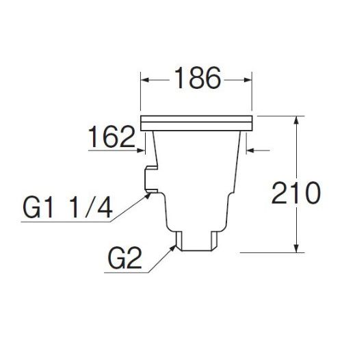 SANEI 50 H6521 Sink Drain Valve for Double Layer Sinks