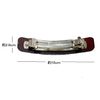 Gachipin® No-Slip Barrette, Corner Glossy Barrette (Brown)