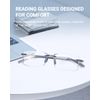 TERAISE Rimless Reading Glasses Comfortable Lightweight Frameless Reader Men Women Blue Light Blocking Computer Eyeglasses(3.0X)