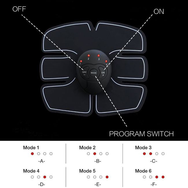 EMS Wireless Muscle Stimulator Trainer Smart Fitness Abdominal