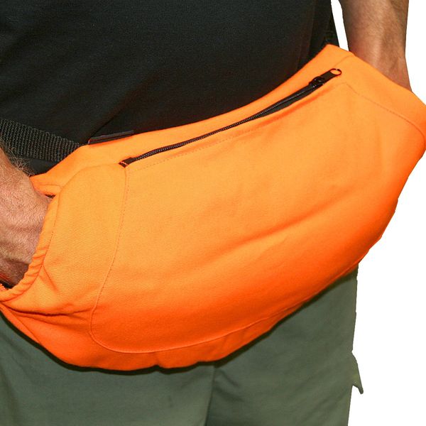 Heat Factory Fleece-Lined Hand Muff with Hand and Body Heat Warmer Pockets, Orange