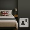 Varilight 1-Gang 15A Round Pin Plug Socket Matt Chrome XSRP15AB