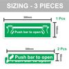 3-Pack Push Bar To Open Sign